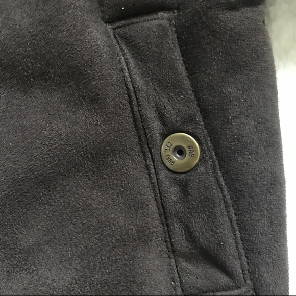 Baby Gap Faux Suede Sherpa Lined Jacket Kids Size 2T Brown Aviator Warm - Picture 4 of 15